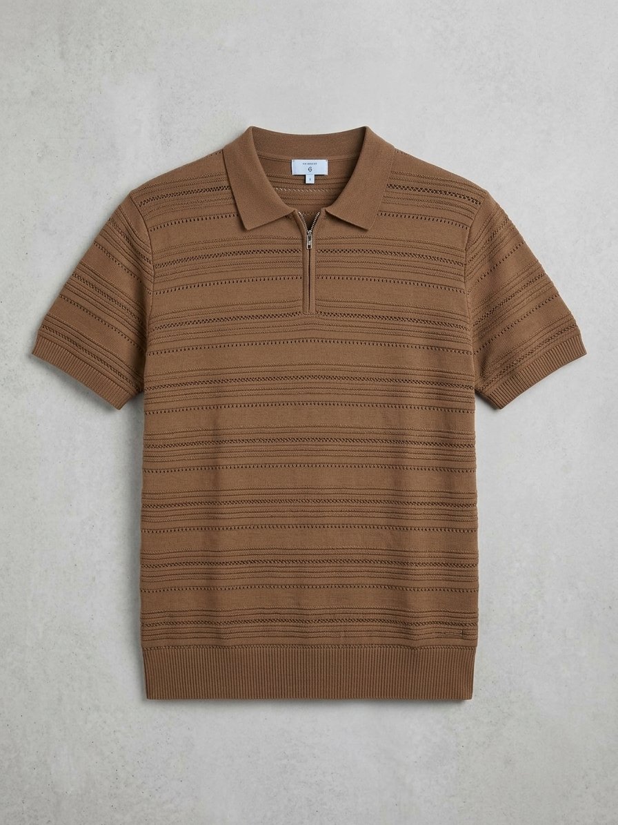 Old Money Zip Collar T-Shirt — photo 2