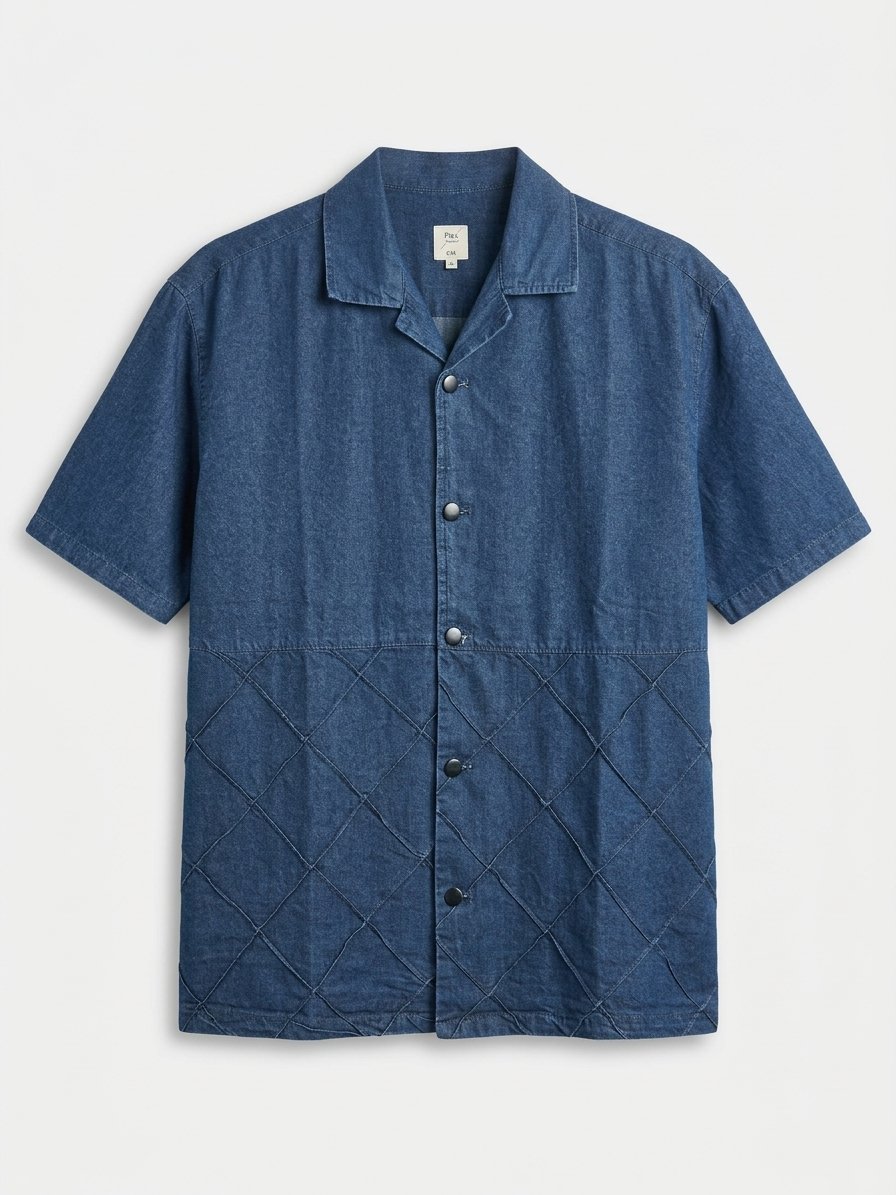 Denim Jeans Down Shoulder Shirt — photo 3