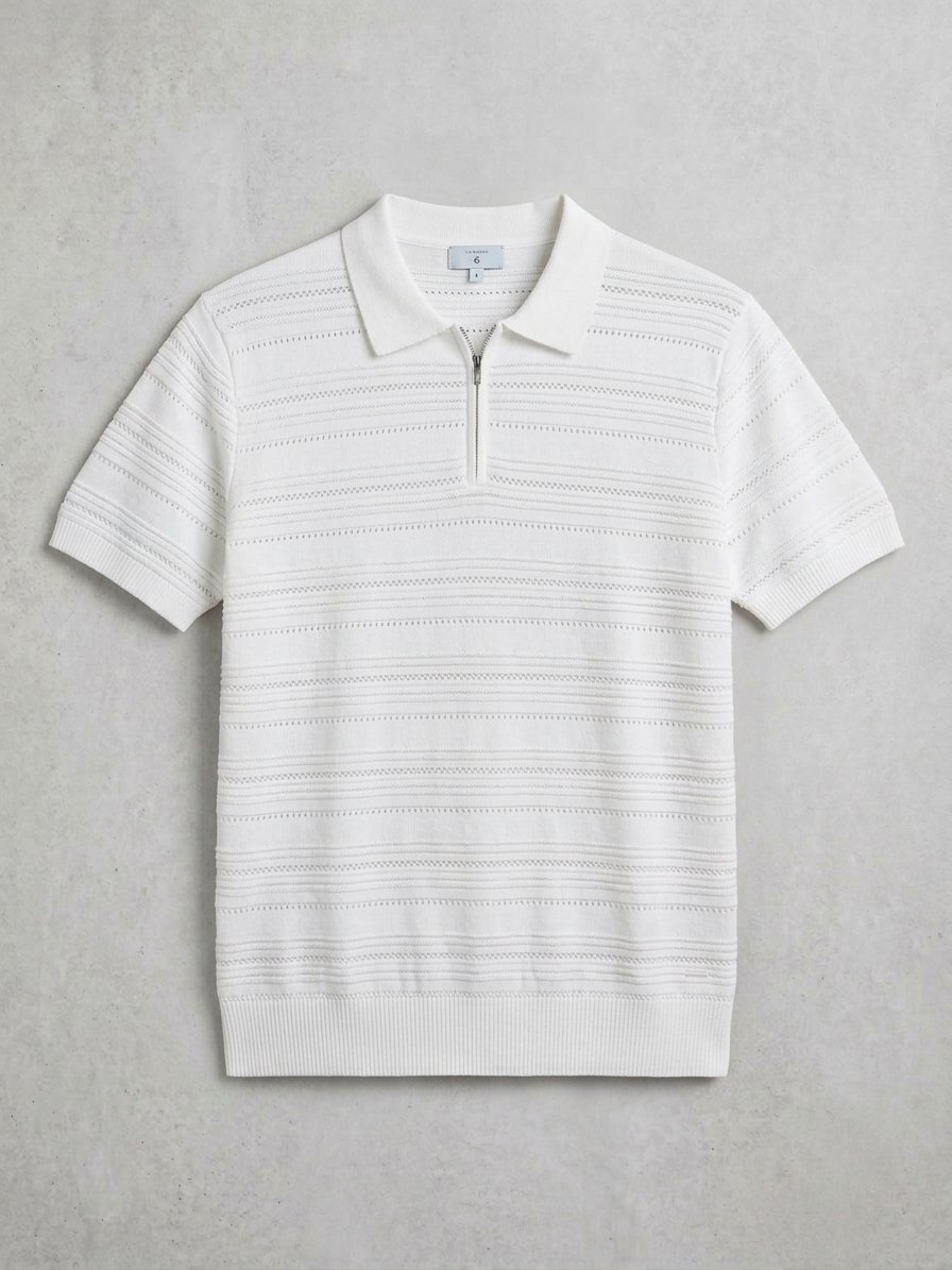Old Money Zip Collar T-Shirt — photo 4