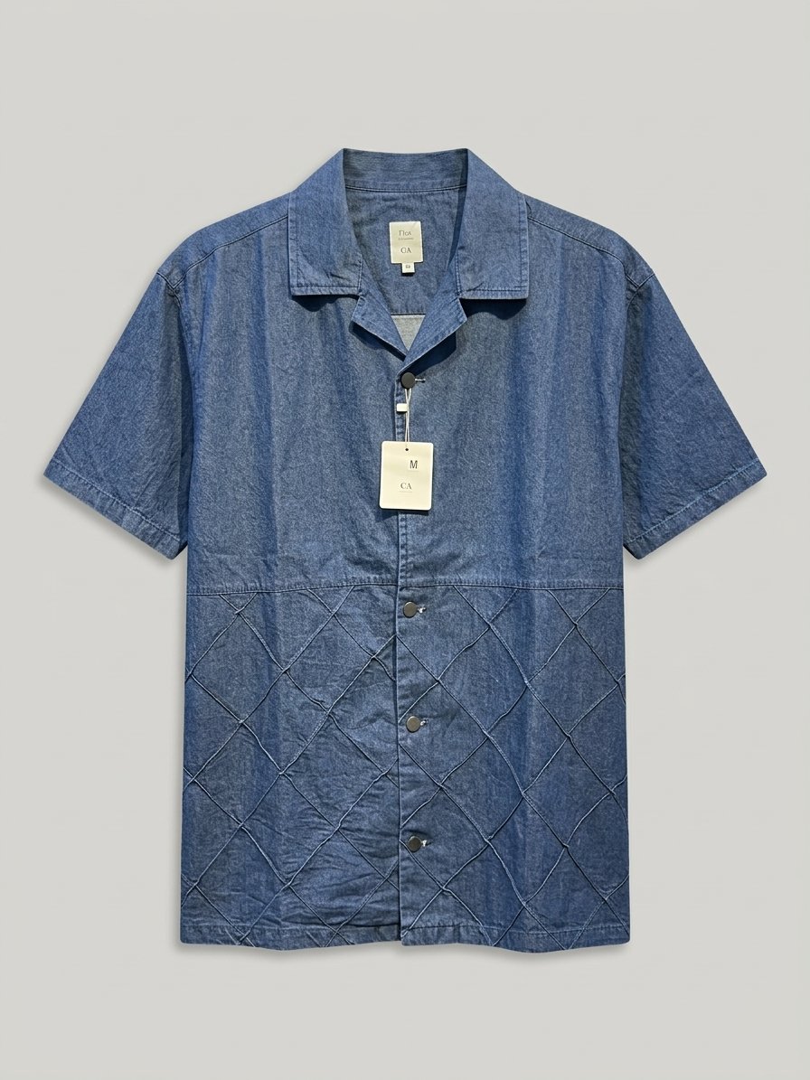 Denim Jeans Down Shoulder Shirt